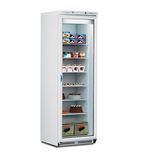 Image of ICEN40 360 Ltr Upright Single Glass Door White Display Freezer