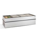 Image of CRYSTALLITE 25 Island 1038 Ltr White Island Display Chest Freezer With Glass Lid