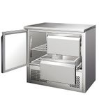 BCC2-2D Medium Duty 240 Ltr 1 Door & 2 Drawer Stainless Steel Refrigerated Prep Counter