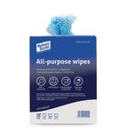 DN843 All-Purpose Antibacterial Cleaning Cloths Blue (Pack of 200)