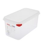 T987 Polypropylene 1/3 Gastronorm Food Storage Container with Lids 6Ltr (Pack of 4)