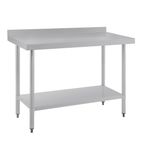 Image of T381 1200w x 600d mm Stainless Steel Wall Table with One Undershelf