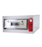 PO4 4 x 12" Stainless Steel Electric Countertop Single Deck Pizza Oven