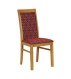 FT416 Brooklyn Padded Back Soft Oak Dining Chair with Red Diamond Padded Seat and Back (Pack of 2)