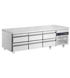 PWN333-HC 246 Ltr 6 Drawer Stainless Steel Refrigerated Chef Base