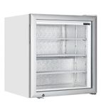 UF100G 90 Ltr Countertop Single Glass Door White Display Freezer