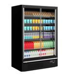GALAXY+ GP14FGD 1330mm Wide Black Multideck Display Fridge With Double Glazed Doors