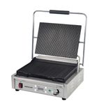 MEP-M-SATRR Electric Single Contact Panini Grill - Ribbed Top & Bottom