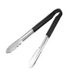 CB153 Colour Coded Black Serving Tongs 300mm