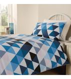 HD148 Geo Bedding Set Blue Small Double