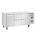 U-Series UA020 Medium Duty 358 Ltr 1 Door & 4 Drawer Stainless Steel Refrigerated Prep Counter