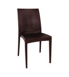GR361 PP Rattan Bistro Side Chairs Brown (Pack of 4)