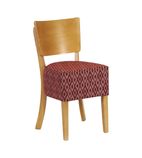 FT424 Asti Padded Soft Oak Dining Chair with Red Diamond Deep Padded Seat and Back (Pack of 2)