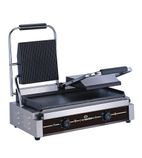 HEA751 Electric Double Contact Panini Grill - Ribbed Top & Flat Bottom