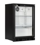 Image of BA11H 128 Ltr Undercounter Single Glass Black Back Bar Bottle Cooler