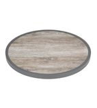 DL486 Fibre Glass Round Table Top Wood Effect 580mm
