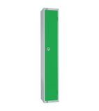 W954-CS Single Door Locker with Sloping Top Green Camlock