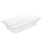U237 Polycarbonate 1/4 Gastronorm Container 100mm Clear