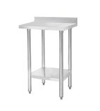 HEF644 600w x 600d mm Stainless Steel Wall Table with One Undershelf