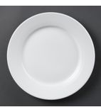 SA327 Bulk Buy Pack of 36 Olympia Whiteware Wide Rimmed Plates 250mm