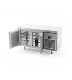 BMGN1470PDC Heavy Duty 280 Ltr 2 Door Stainless Steel Refrigerated Passthrough Prep Counter