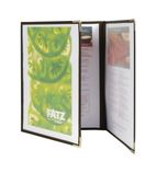 Crystal CB843 Double Sided Menu Cover A4 Triple (Pack of 3)