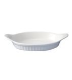 B1892 Cookware Dish Eared Oval White Stackable 23.2cm