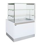 BELLINI TOWER 1250 1300mm Wide White Flat Glass Ambient Serve Over Counter