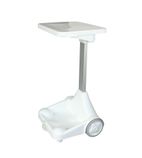 F9758WH Plastic Sack Holder With Wheels White Lid