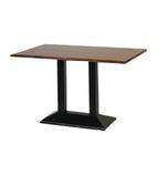 FT515 Turin Metal Base Pedestal Rectangle Table with Vintage Top 1200x760mm