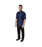 NY Kings BB575-L Mens Denim Lightweight Chefs Shirt Size L