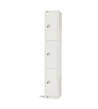 GR304-CL Elite Three Door Manual Combination Locker Locker White