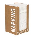 CY527 soft Premium 20cm Cocktail/Canape Napkin White with 12 Dispensers
