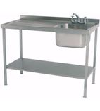 SINK1070SBL 1000mm Single Bowl Sink With Single Left Drainer