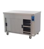 HC3E 1212mm Wide Mobile Hot Cupboard With Plain Top