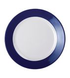 DE605 Colour Rim Melamine Plate Blue 195mm