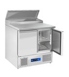EC-2PREP 240 Ltr 2 Door Stainless Steel Refrigerated Pizza / Saladette Prep Counter