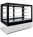 Image of CHOPIN 1000 FV-VP 1050mm Wide White Flat Glass Serve Over Counter Display Fridge