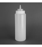 Image of E093 Clear Wide Neck Squeeze Sauce Bottle 32oz
