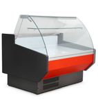 SIGMA10C 1055mm Wide Curved Glass Fresh Meat Serve Over Counter Display Fridge