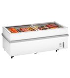 900CHVWH 839 Ltr White Island Display Chest Freezer With Glass Lid
