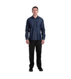 B776-XL Urban Detroit Long Sleeve Denim Shirt Blue XL