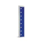 CE102-CNS Eight Door Coin Return Locker with Sloping Top Blue