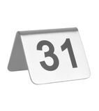 U049 Stainless Steel Table Numbers 31-40 (Pack of 10)