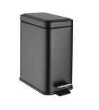 HT476 Washroom Pedal Bin Black 5Ltr