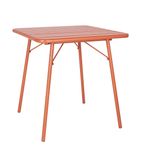 Amalfi CK064 Slatted Steel Square Folding Table 700mm