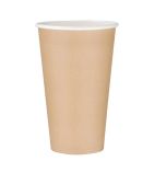 GF034 Single Wall Takeaway Coffee Cups Kraft 455ml / 16oz (Pack of 1000)