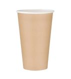 GF035 Single Wall Takeaway Coffee Cups Brown 455ml (Pack of 50)