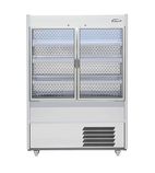 Gem R125-WCD-HFD-LOC 1250mm Wide White Multideck Display Fridge With Hinged Glass Doors
