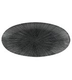 Image of FC108 Studio Prints Agano Oval Chefs Plates Black 347 x 173mm (Pack of 6)